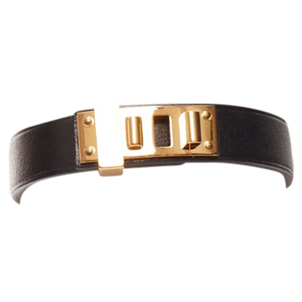 Hermes Mini Dog Anneaux ring smooth leather bracelet